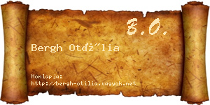 Bergh Otília névjegykártya
